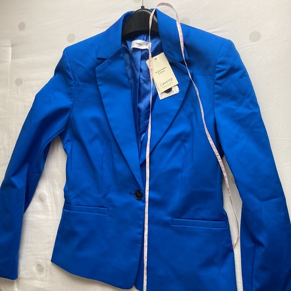 Mango Cobalt Blue Blazer Size 6 - NWT - Picture 7 of 9